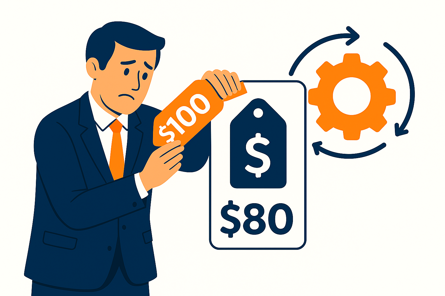 this image shows a man utilising automation to help change pricing